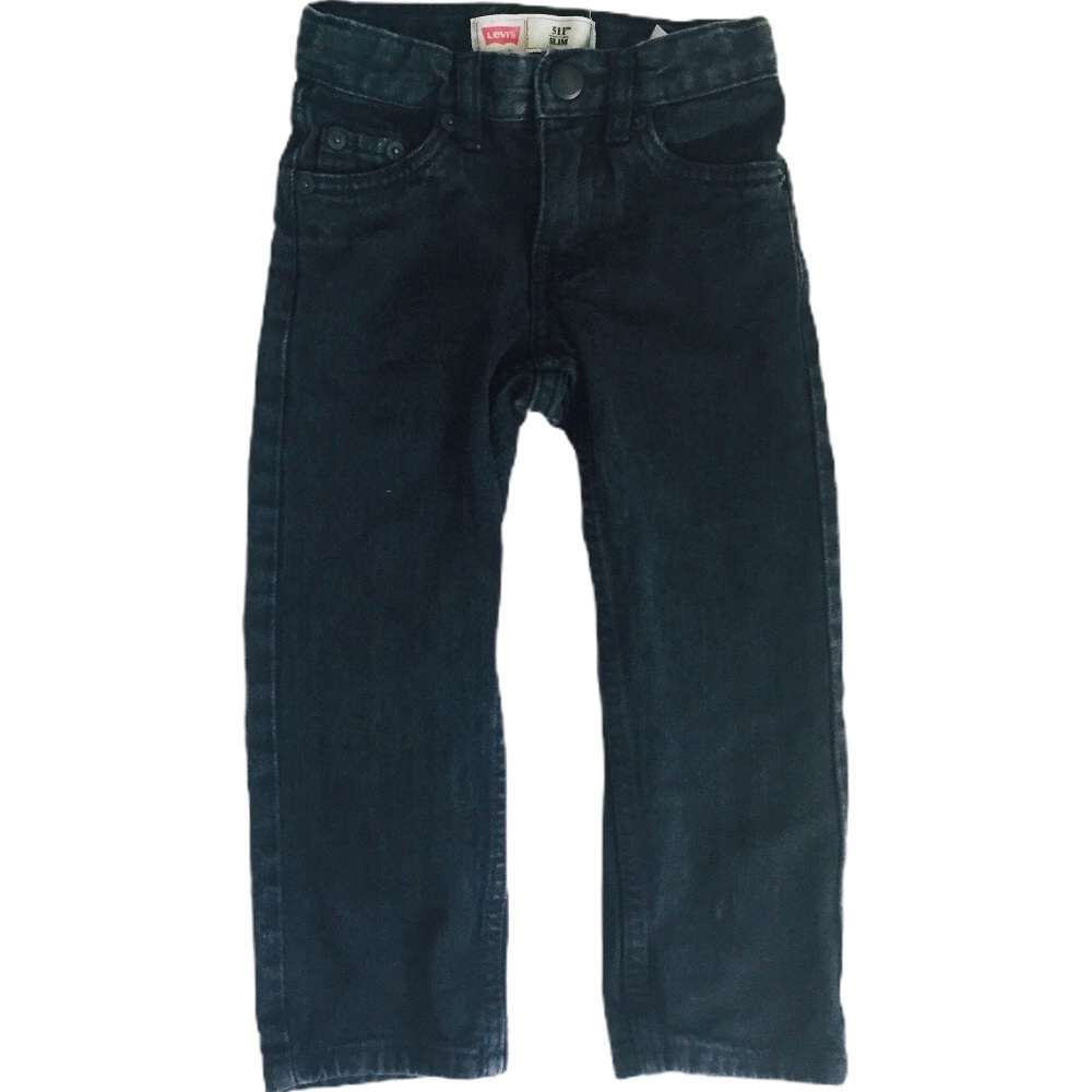 LEVIS 511 Skinny Slim Jeans With Pockets Black Boys Size 2Y
